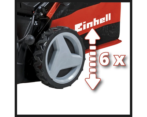 Tondeuse à gazon Einhell avec réglage de la hauteur à six niveaux