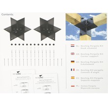 Nesling Pergola Kit Eckelement Inhalt
