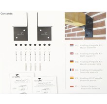 Nesling Pergola Kit Inhalt zur Wandmontage