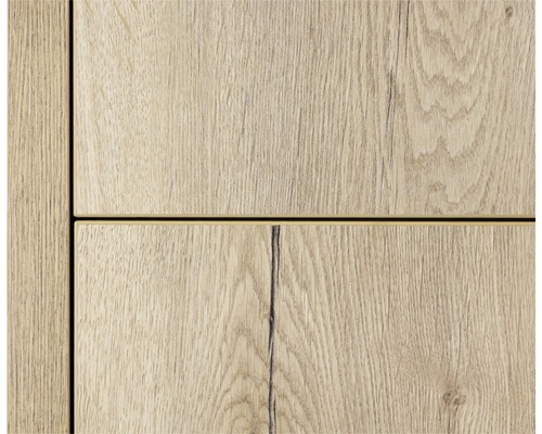 Nahaufnahme einer Küchenfront mit Holzstruktur