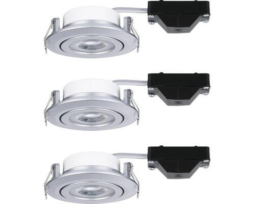 Drei LED Einbaustrahler mit Anschlussklemmen