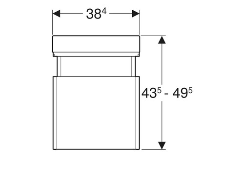 Dessin technique d''un lavabo avec indication des dimensions