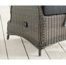 Gartensessel Destiny Casa Relax, verstellbar, Polyrattan, vintage grau