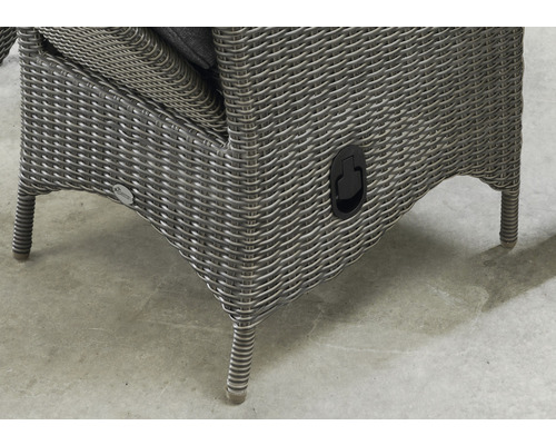 Gartenmöbelset Palma Luna Set vintage HORNBACH 4 grau Aluminium 5 - teilig Destiny Sitzer Polyrattan