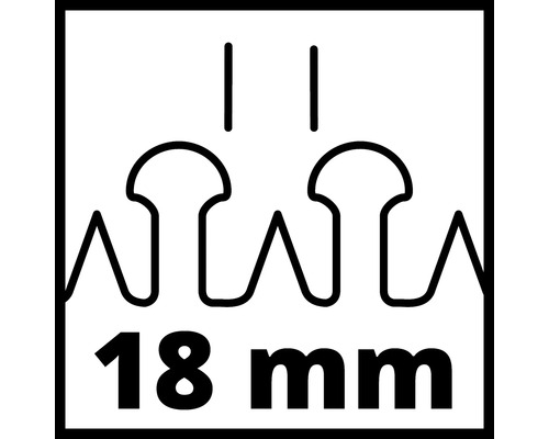 Symbol für 18 Millimeter Schnittbreite