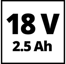 18 Volt 2,5 Amperestunden Symbol
