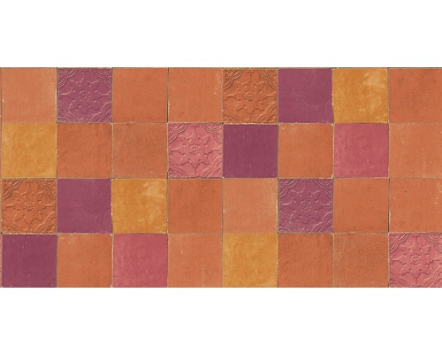 Carreaux carrés avec différents motifs et coloris