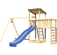 Tour de jeux en bois avec balançoire et toboggan