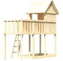 Tour de jeux cabane de jeux Karibu Frieda 107 x 107 cm en bois composée d'une extension