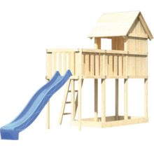 Tour de jeux en bois avec toboggan et échelle