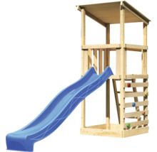 Tour de jeu avec toboggan et mur d''escalade pour le jardin