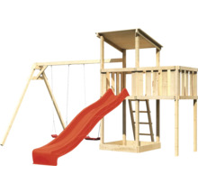 Tour de jeux en bois avec balançoire et toboggan pour le jardin