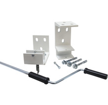 Kit de montage de store de terrasse avec manivelle, vis et supports