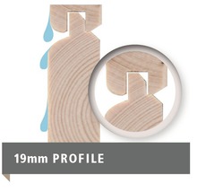 19 mm Profilholz Nut und Feder Detailansicht