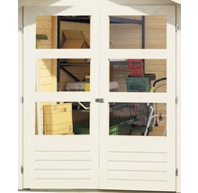Gartenhaus Karibu Kodiak 5 inkl. Anbaudach 2,8 m 591,5 x 262 cm terragrau