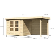 Abri de jardin en bois avec dimensions