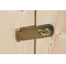 Verrou en métal sur porte en bois
