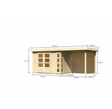 Holzgartenhaus mit Abmessungen