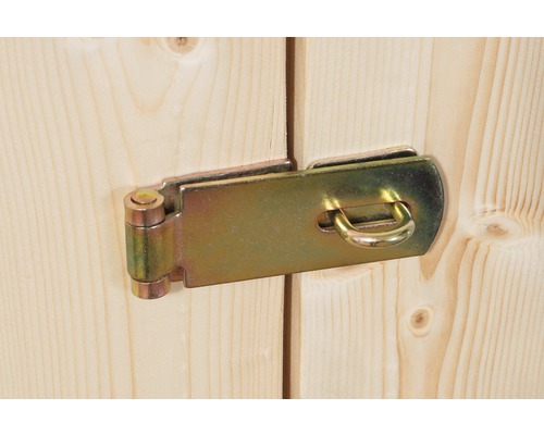 Loquet de cadenas métallique sur portes en bois