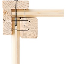 Gartenhaus Karibu Kodiak 5 inkl. Schleppdach 2,4 m und Rückwand 554 x 262 cm natur