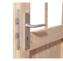 Abri de jardin Karibu Noorvik 3 avec extension de toit de 3 m, paroi arrière 614 x 273 cm naturel