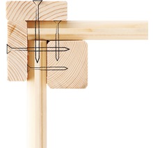 Illustration d''une construction en bois avec des vis