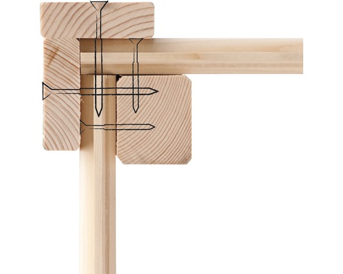 Holzrahmenkonstruktion mit Schrauben
