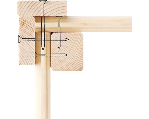 Construction en bois avec clous