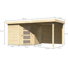 Abri de jardin en bois avec dimensions