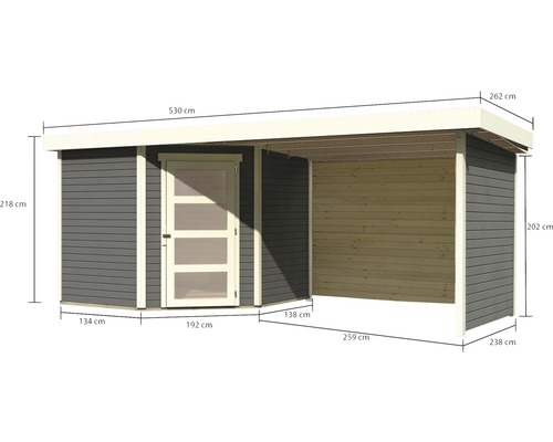 Abri de jardin en bois avec dimensions
