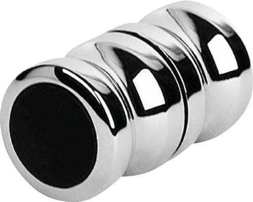 Bouton de meuble en métal avec surface rainurée