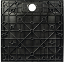 Couvercle de regard avec structure de grille et ouverture ronde