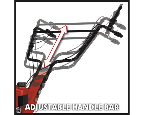 Poignée réglable d''une fraise à neige