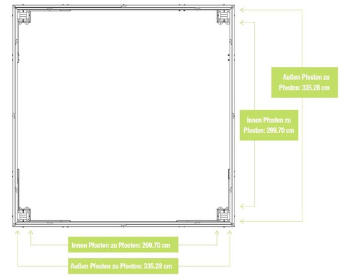 Schéma technique de la disposition des poteaux avec dimensions