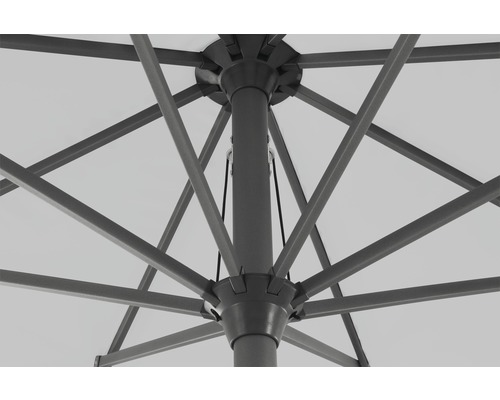 Vue détaillée des baleines d''un parasol