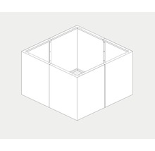 palatino Hochbeet klassisch Urban 100x100x70 cm Cortenstahl-thumb-1