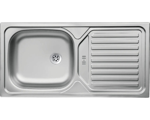 Évier en acier inoxydable avec égouttoir