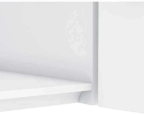 Vue détaillée d''une étagère blanche