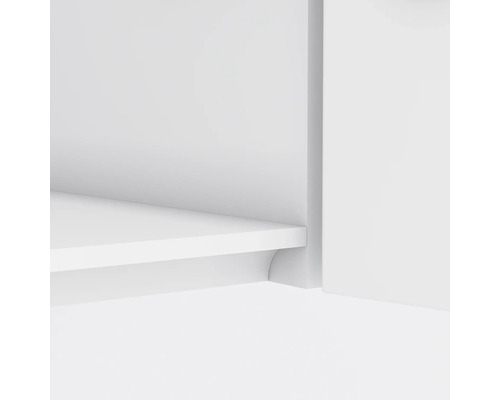 Vue détaillée d''une étagère blanche avec rangement