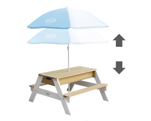 Groupe de sièges pour enfants avec parasol et réglage en hauteur