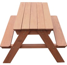 Ensemble de pique-nique en bois pour enfants avec table et bancs
