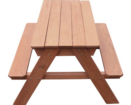 Ensemble de pique-nique en bois pour enfants avec table et bancs