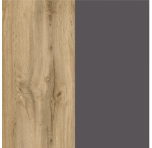 Bloc cuisine complète Held Möbel PISA 330 cm façade chêne sauvage mate, corps graphite variante réversible