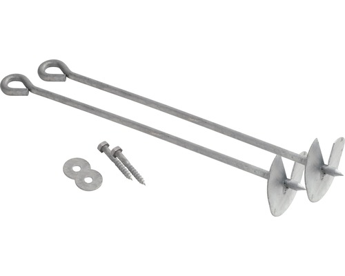 Kit d''ancrages au sol avec vis et rondelles