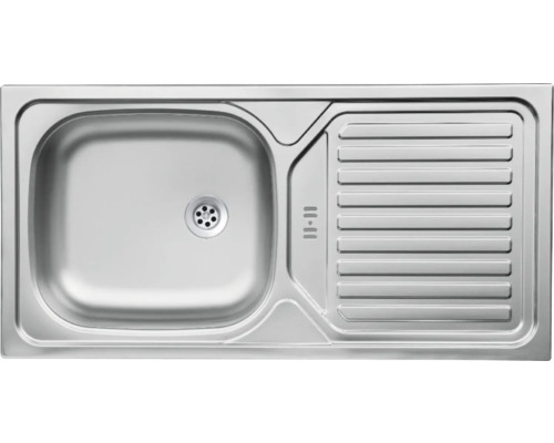 Évier en acier inoxydable avec égouttoir