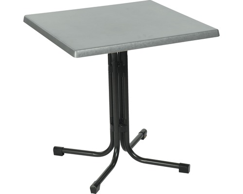 Table pliante carrée avec cadre en acier