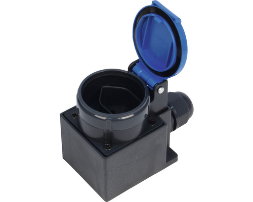 Boîte de dérivation avec couvercle ouvert