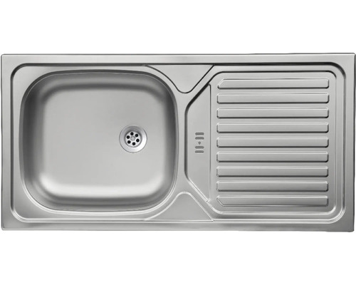 Évier en acier inoxydable avec égouttoir
