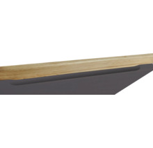 Bloc cuisine complète Held Möbel PISA 390 cm façade gris mate, corps chêne sauvage variante réversible