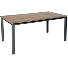 Table de salle à manger rectangulaire avec plateau en bois et pieds en métal